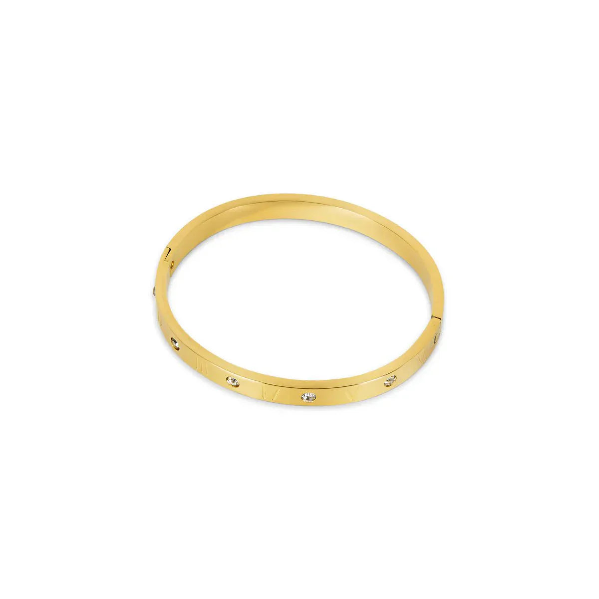 Classic Roman Bangle 18K Gold Plated