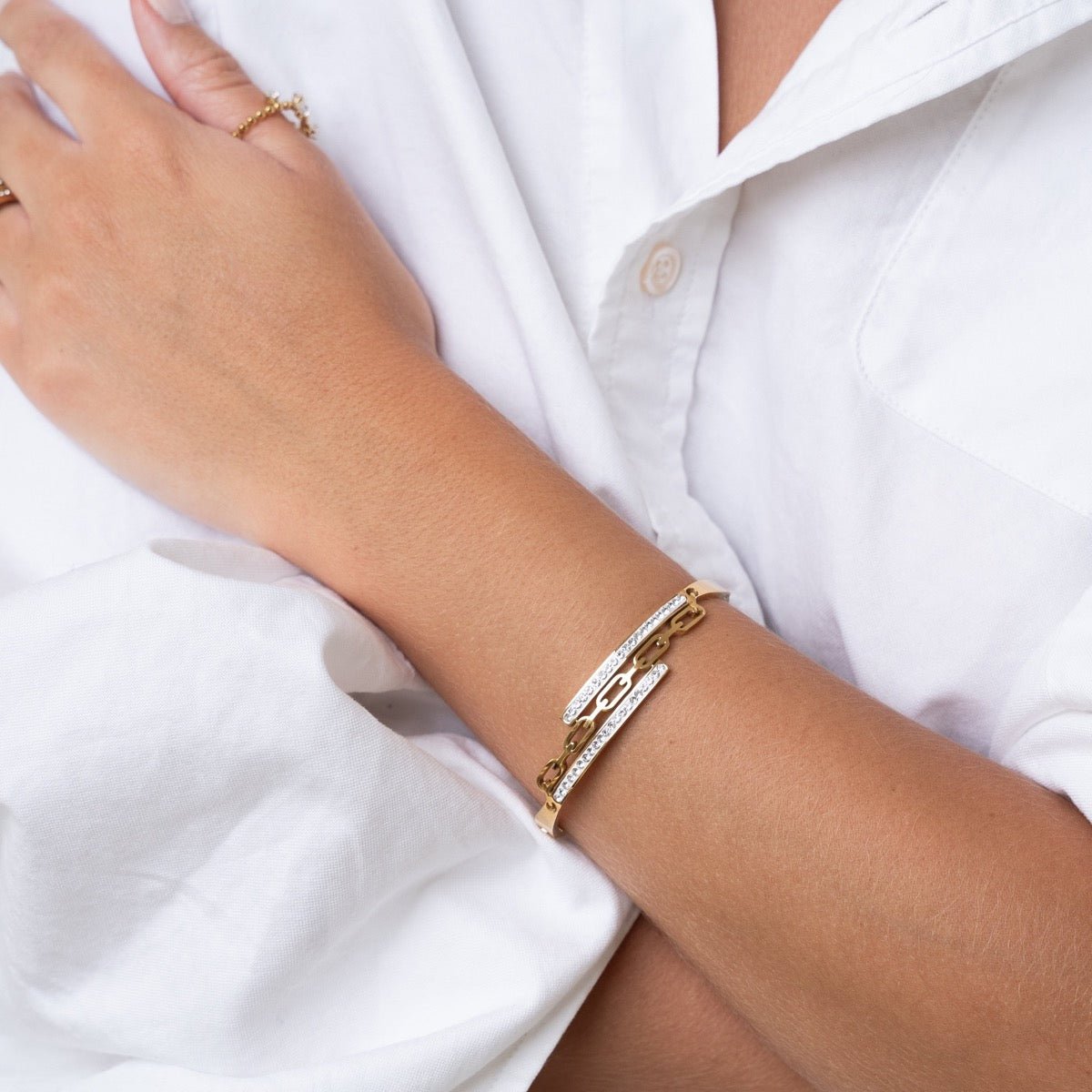 Donatela Bangle 18K Gold Plated