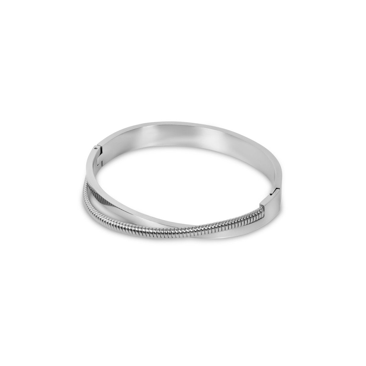 Double Harmony Bangle – Silver