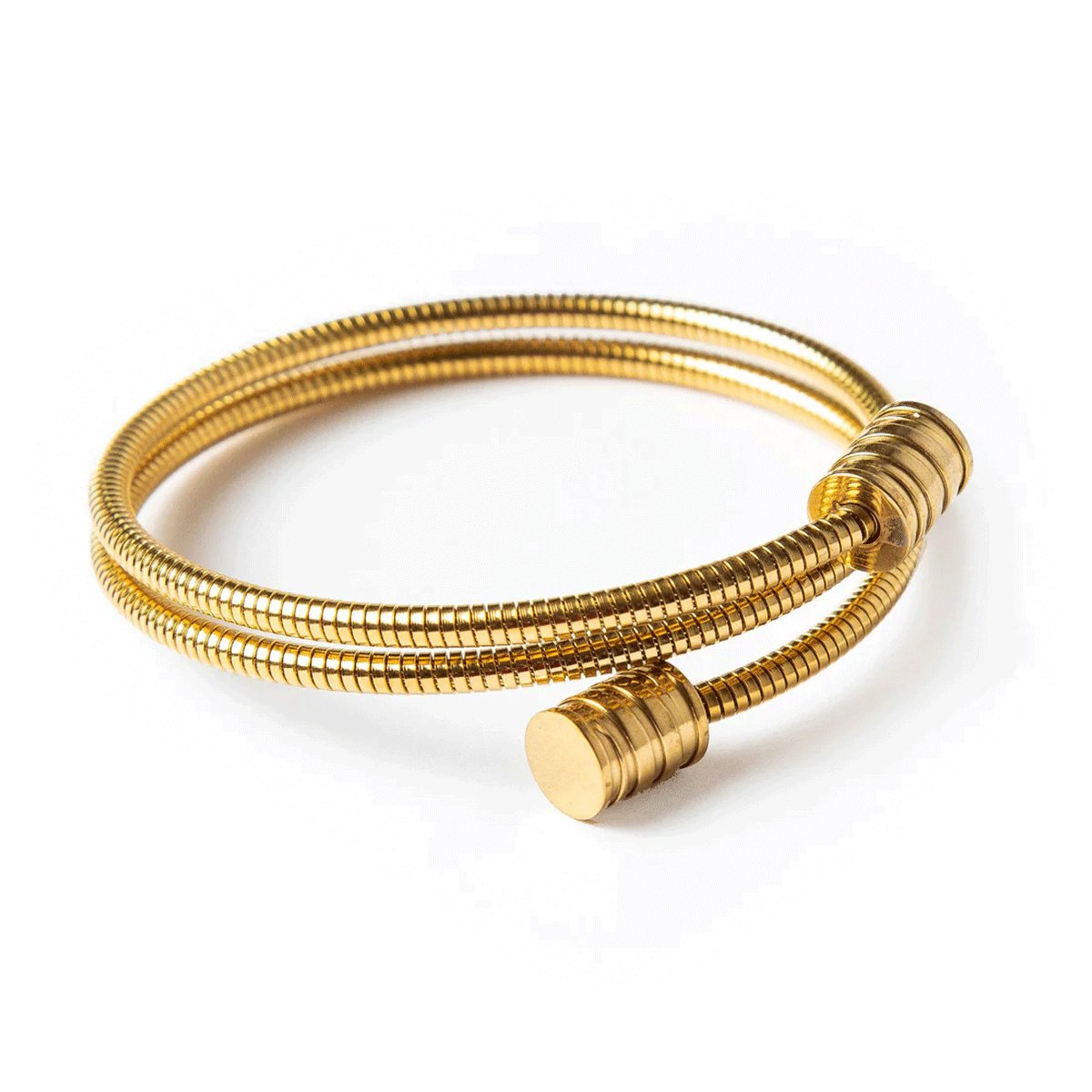 Triple Spiral Bangle 18K Gold Plated