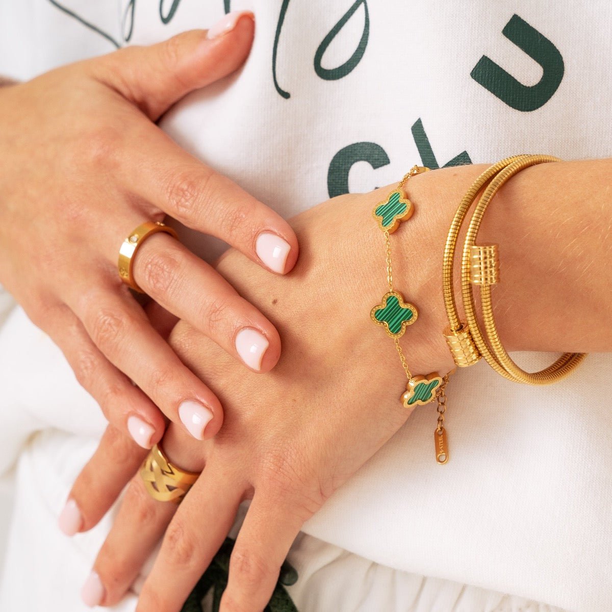 Triple Spiral Bangle 18K Gold Plated