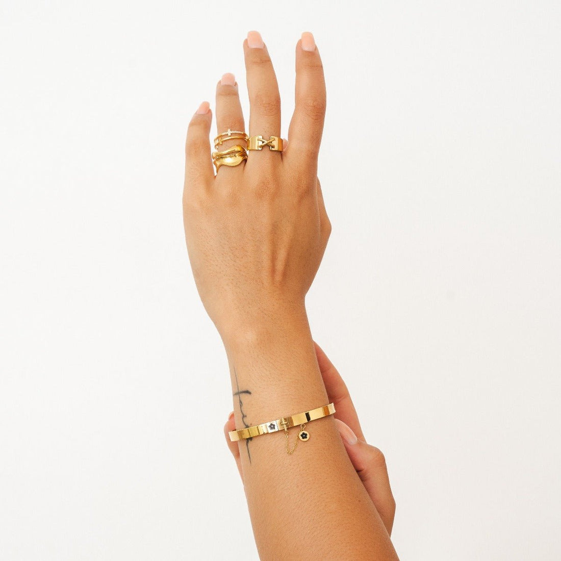 Charm Bangle 18K Gold Plated