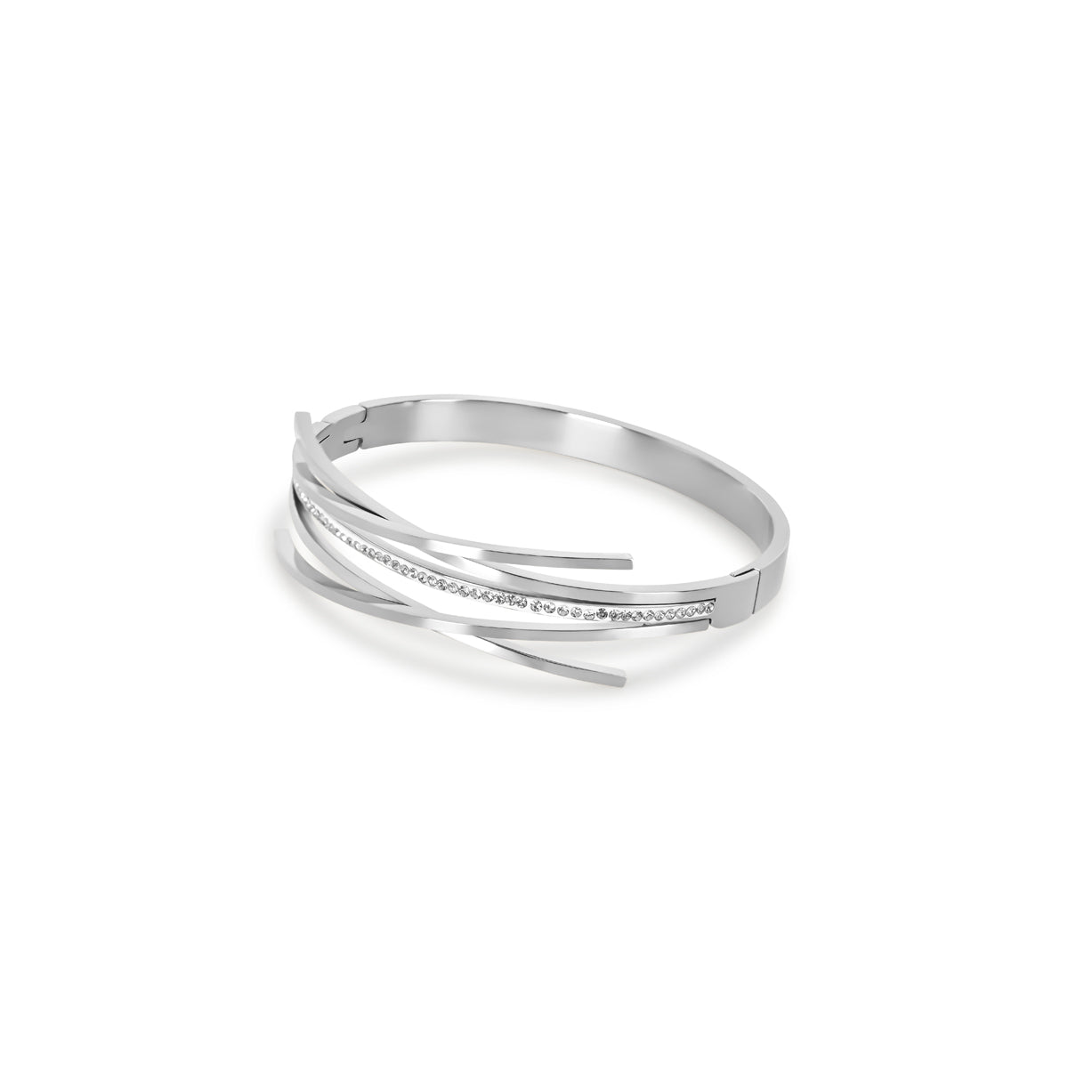Florence Zirconia Bangle – Silver