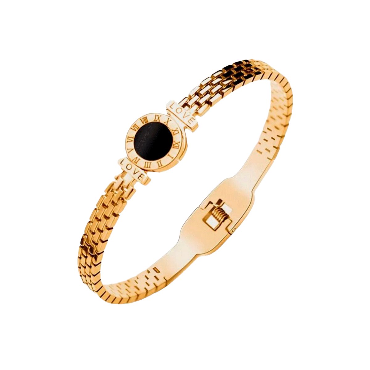 Hera Onyx Stone Bangle 18K Gold Plated