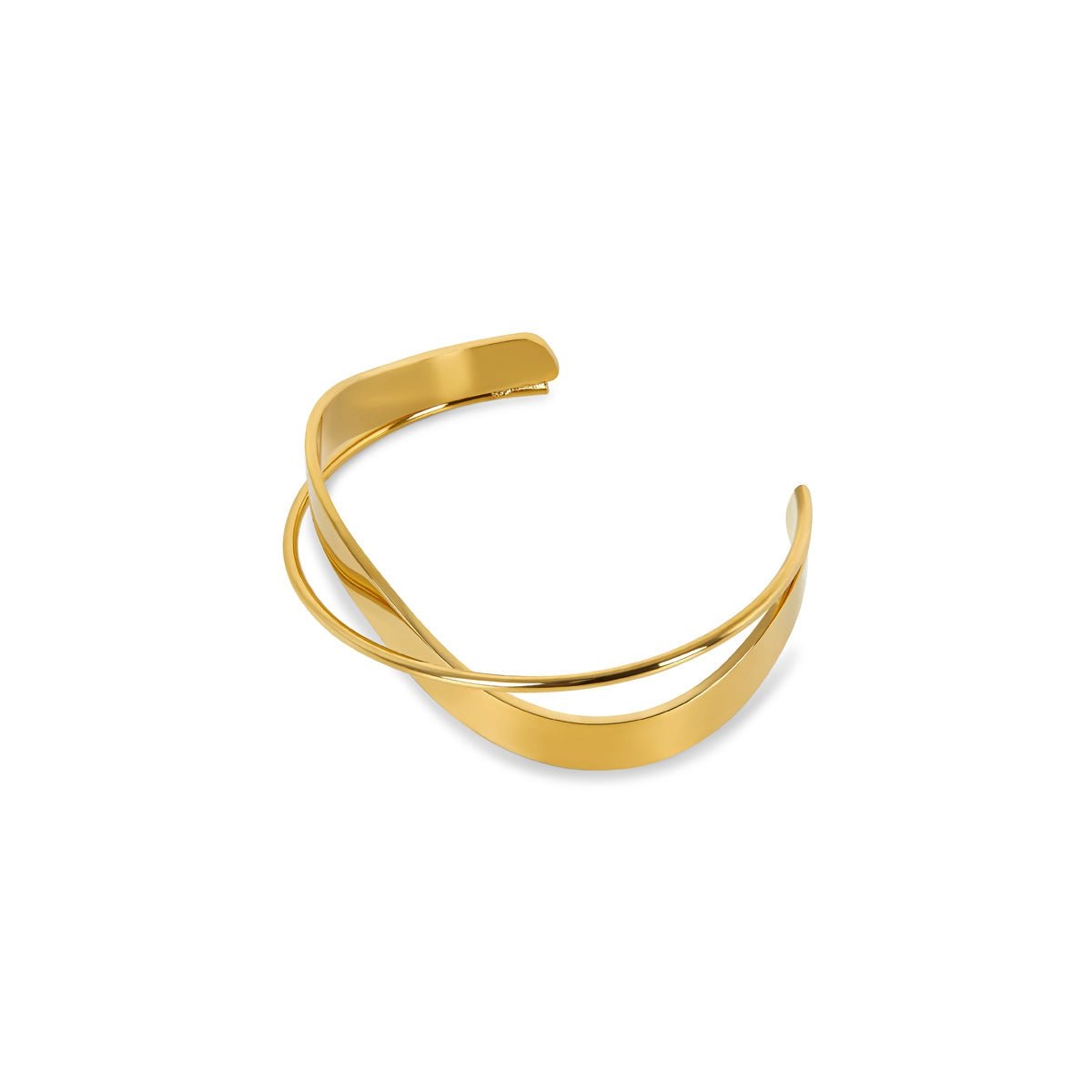 Inter Bangle 18K Gold Plated