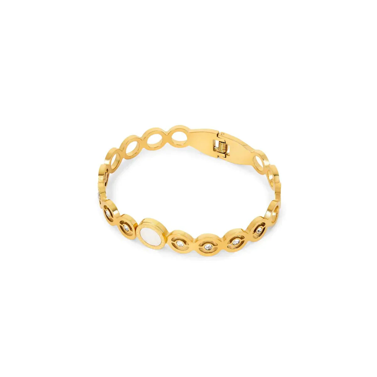 Olivia Zirconia Stone Bangle 18K Gold Plated