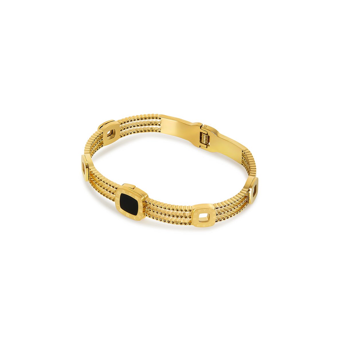 Summer Onyx Bangle 18K Gold Plated