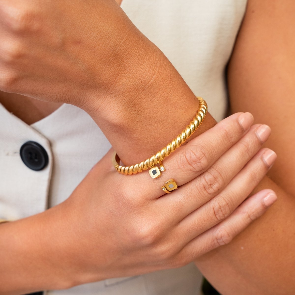 Pisa Bangle 18K Gold Plated