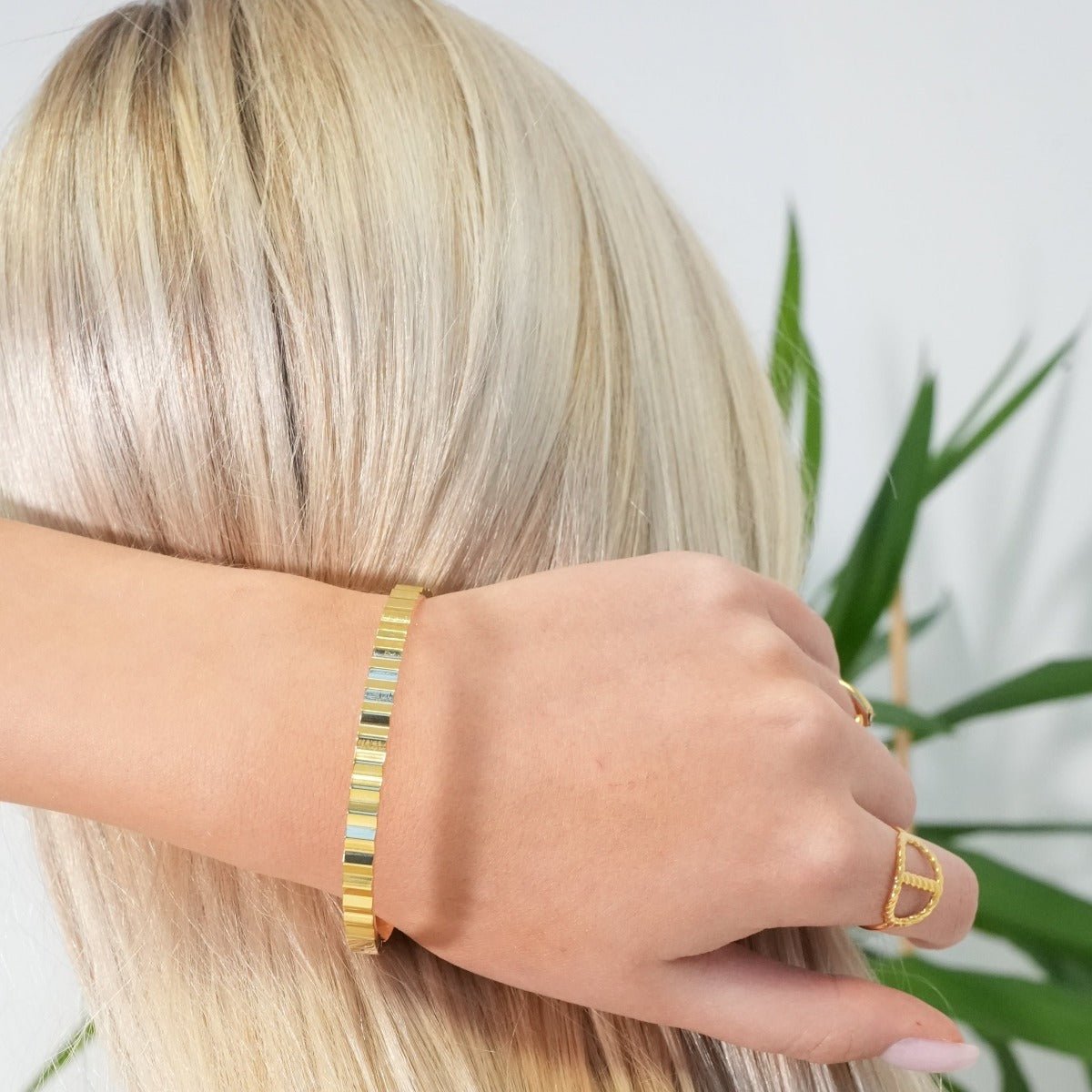 Ripple Bangle 18K Gold Plated