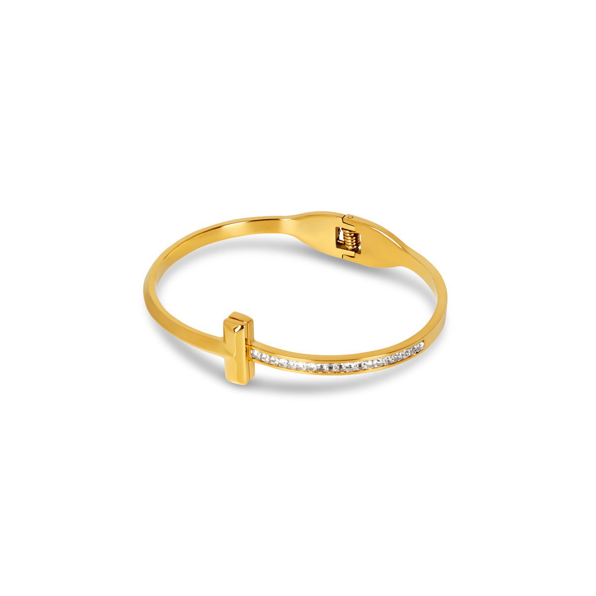 T-Bar Elegance Bangle 18K Gold Plated