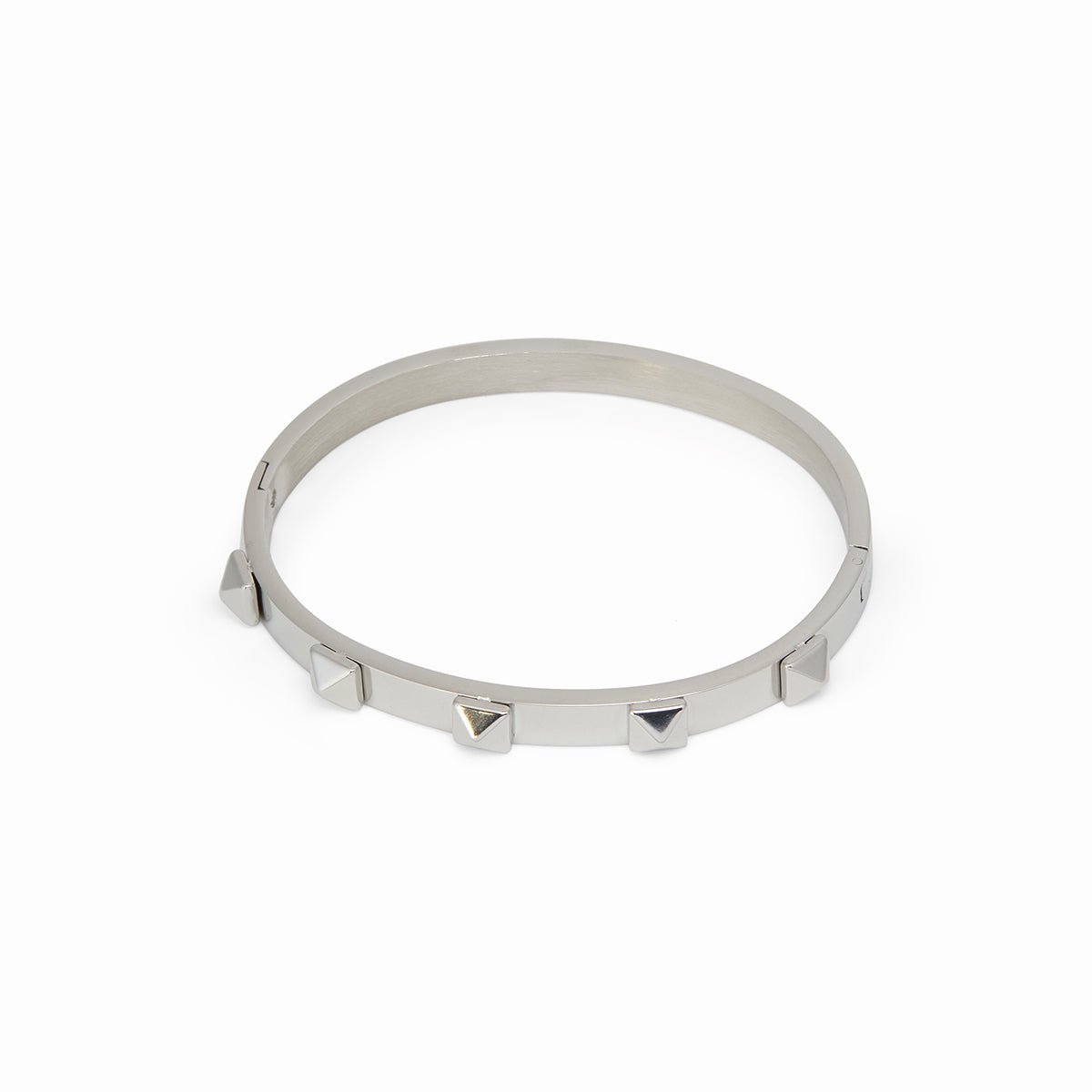 Studded Bangle – Silver