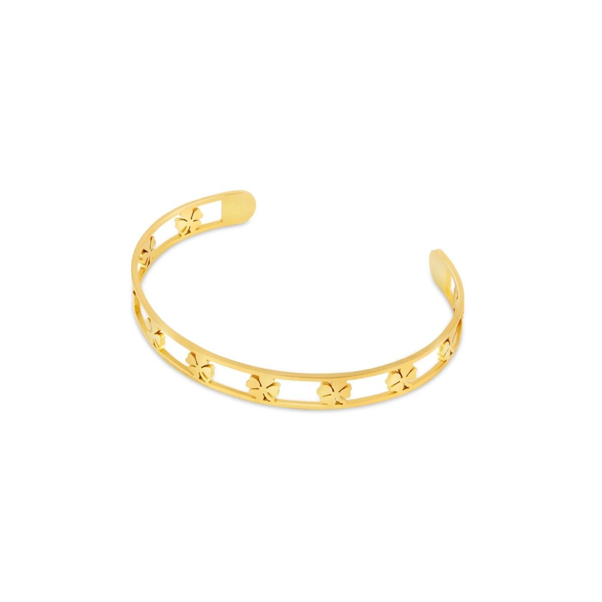 Open Clover Bangle 18K Gold Plated