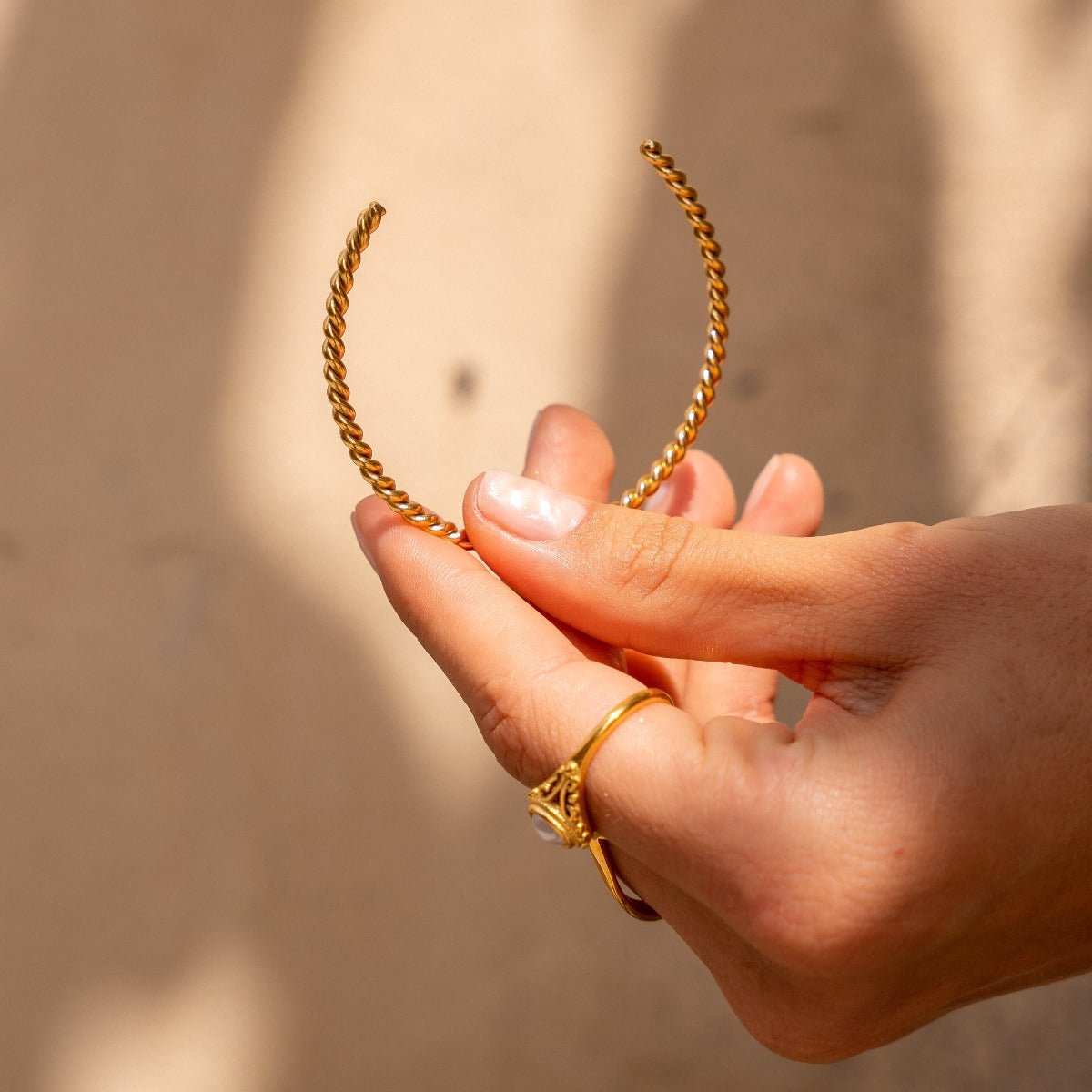 Twist Bangle 18K Gold Plated