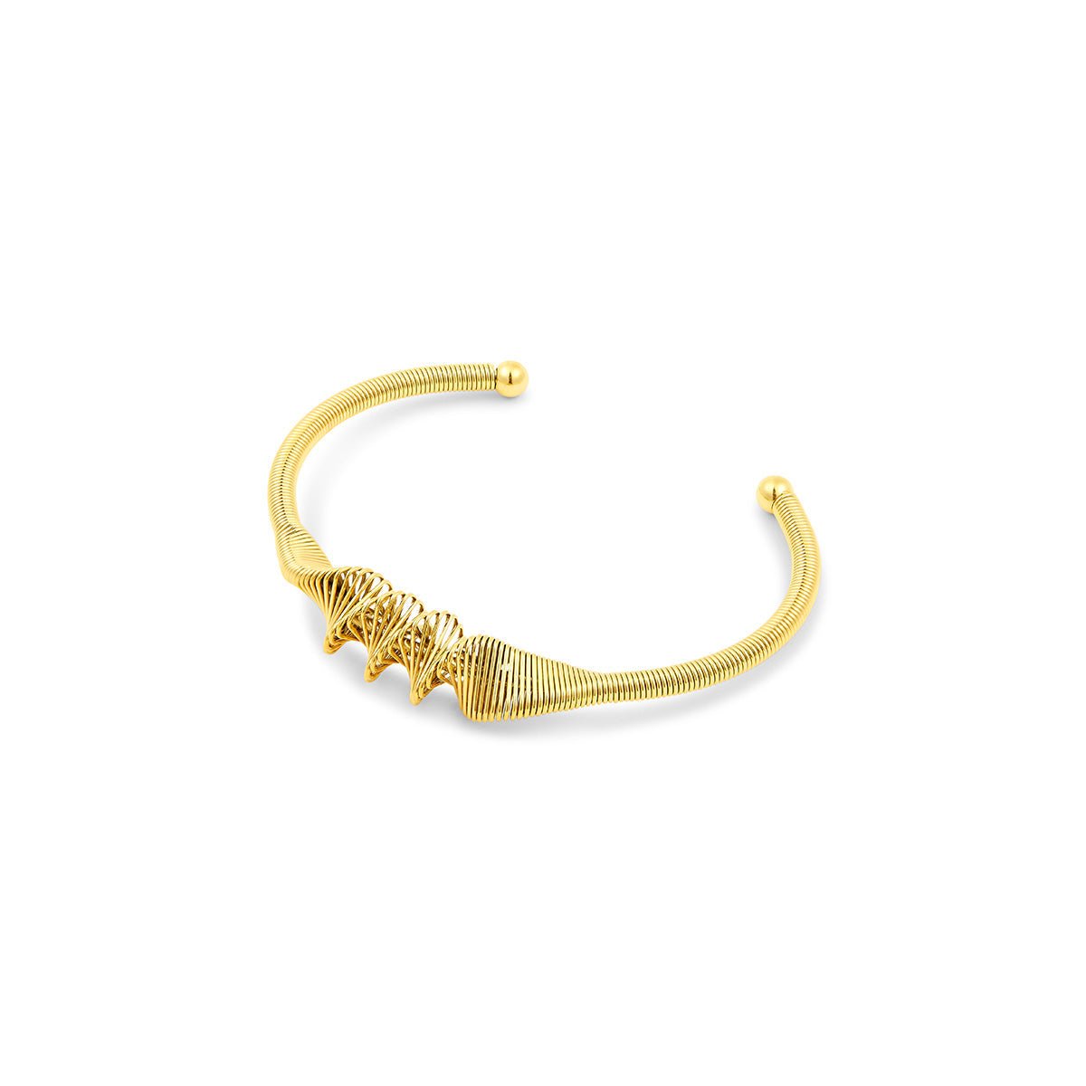 Wave Bangle 18K Gold Plated