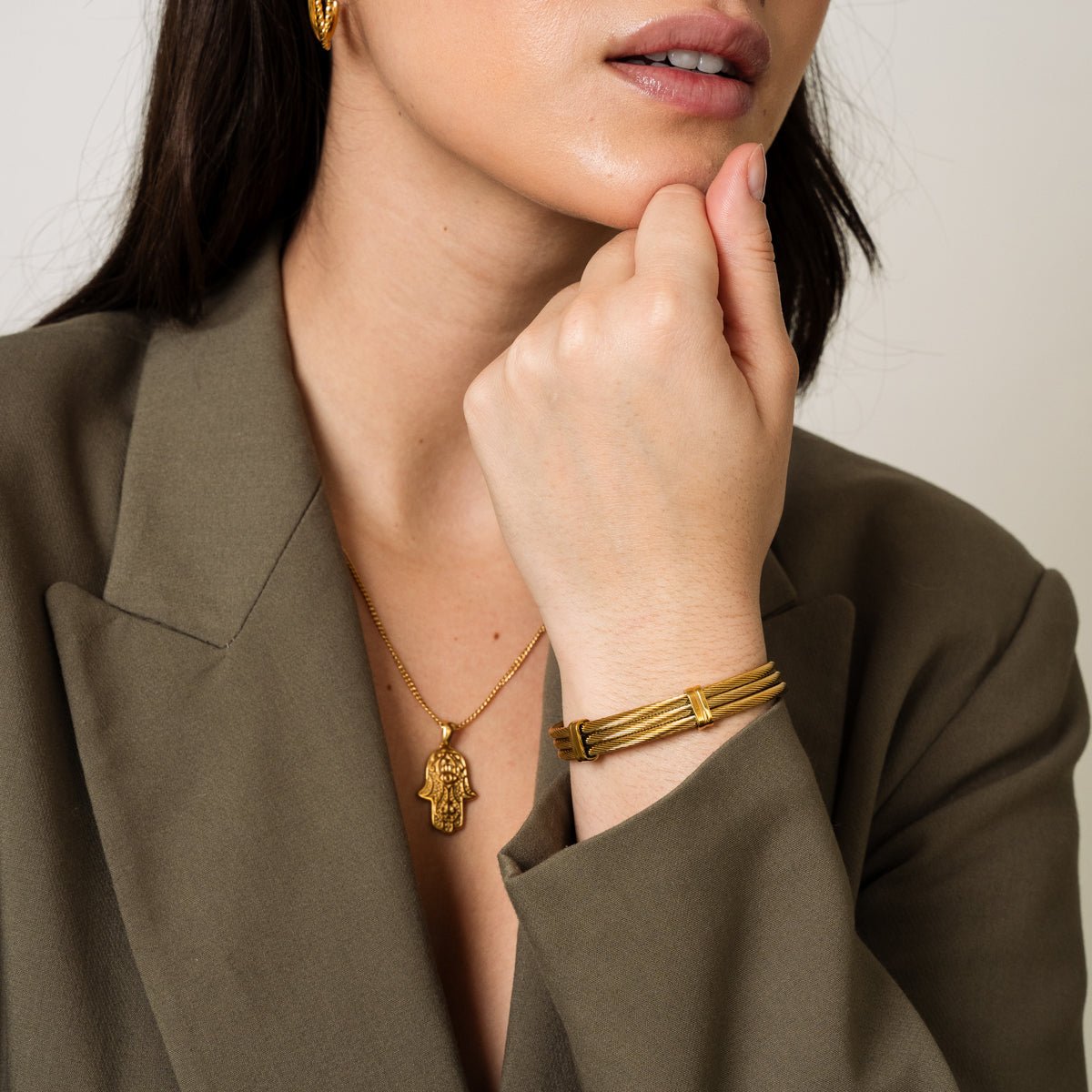Wire Bangle 18K Gold Plated