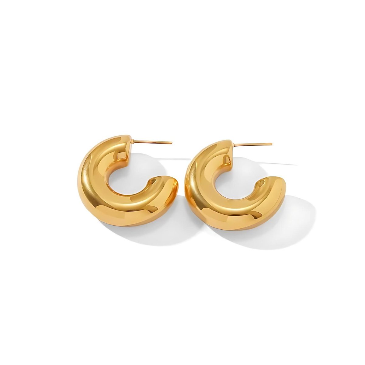 Lola Chunky Hoop Earrings 18K Gold Plated