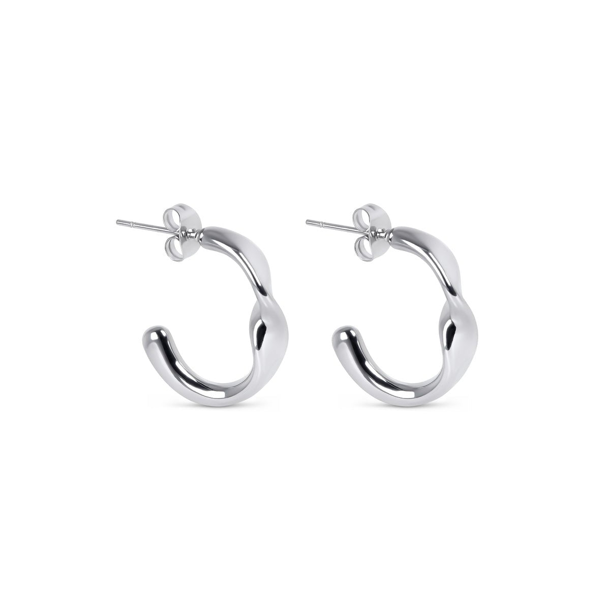 Luci Hoop Earrings – Silver