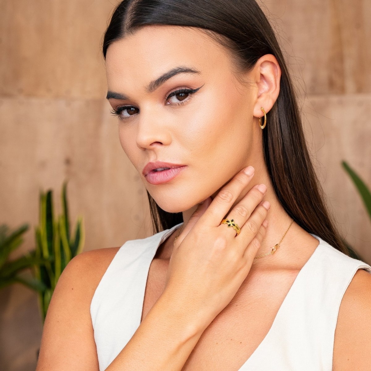 Catania Hoop Earrings 18K Gold Plated