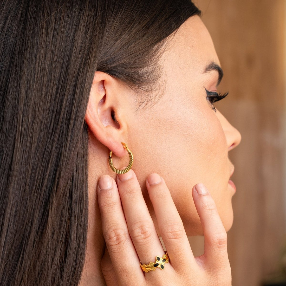 Catania Hoop Earrings 18K Gold Plated