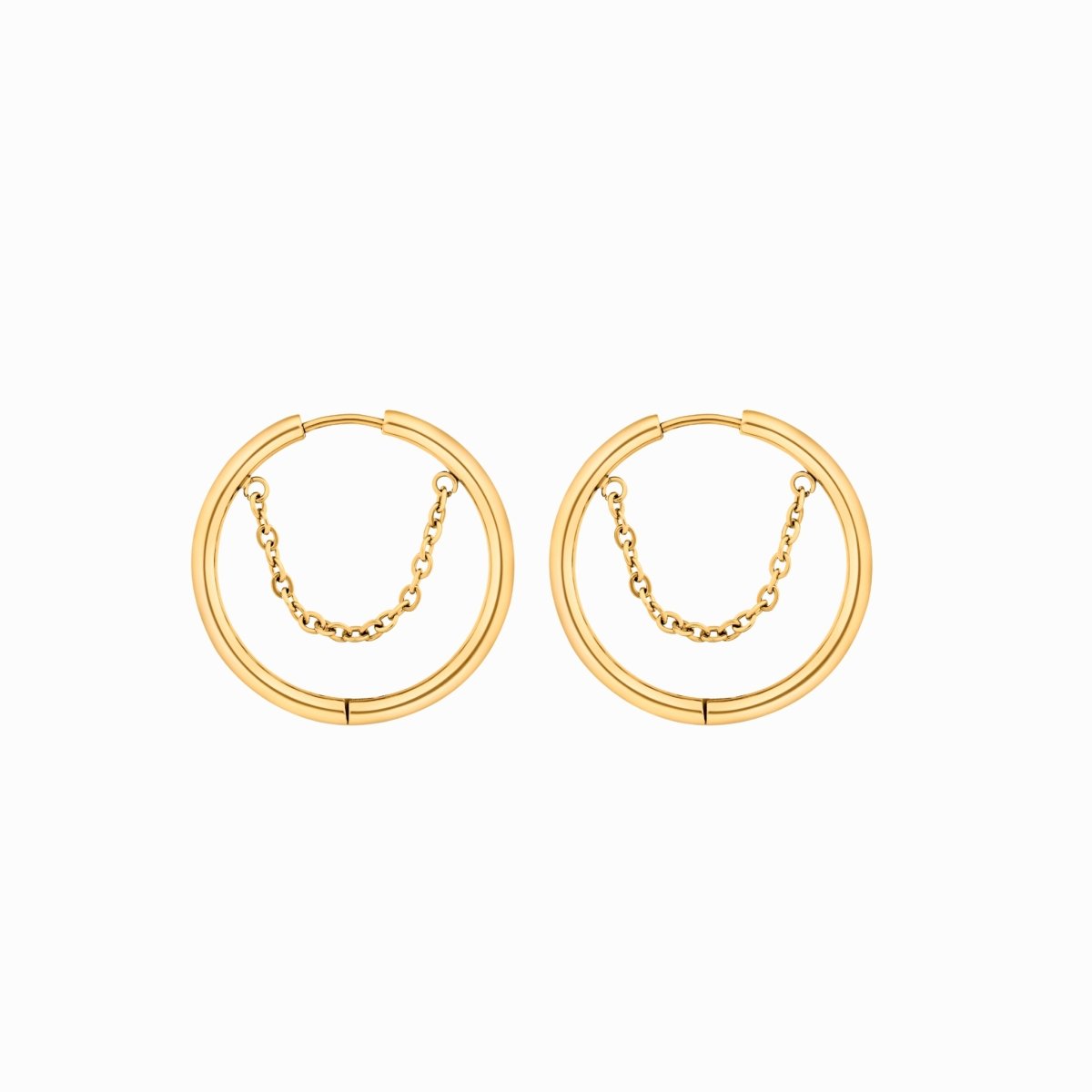 Pipa Hoop Earrings 18K Gold Plated