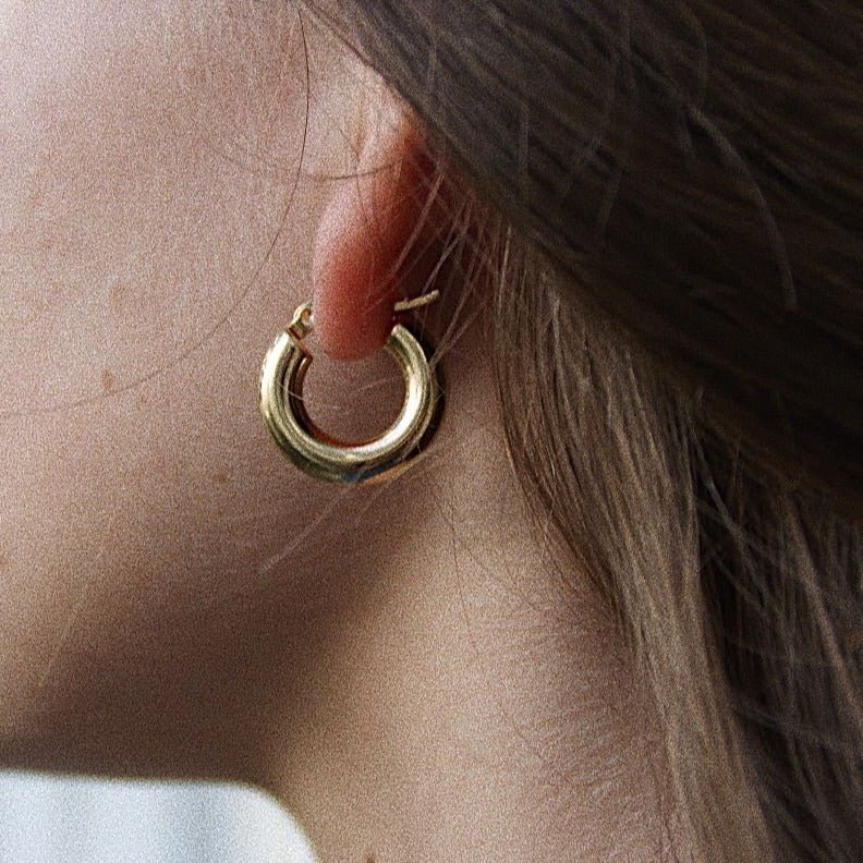 Lele Tube Hoop Earrings G 18K Gold Plated