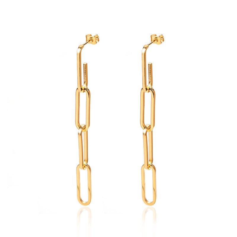 Hellen Chain Link Earrings 18K Gold Plated
