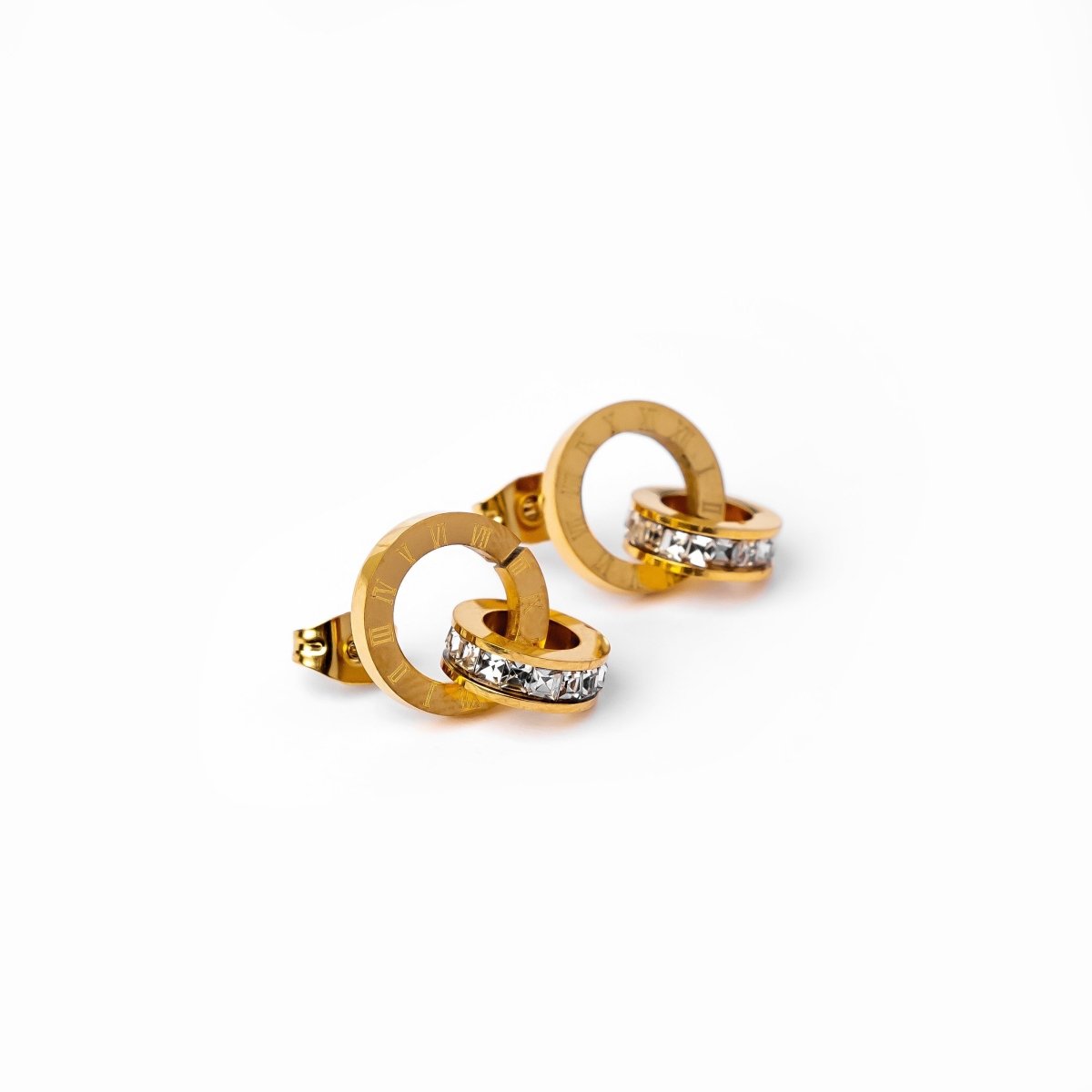 Imperial Zirconia Stone Earrings 18K Gold Plated