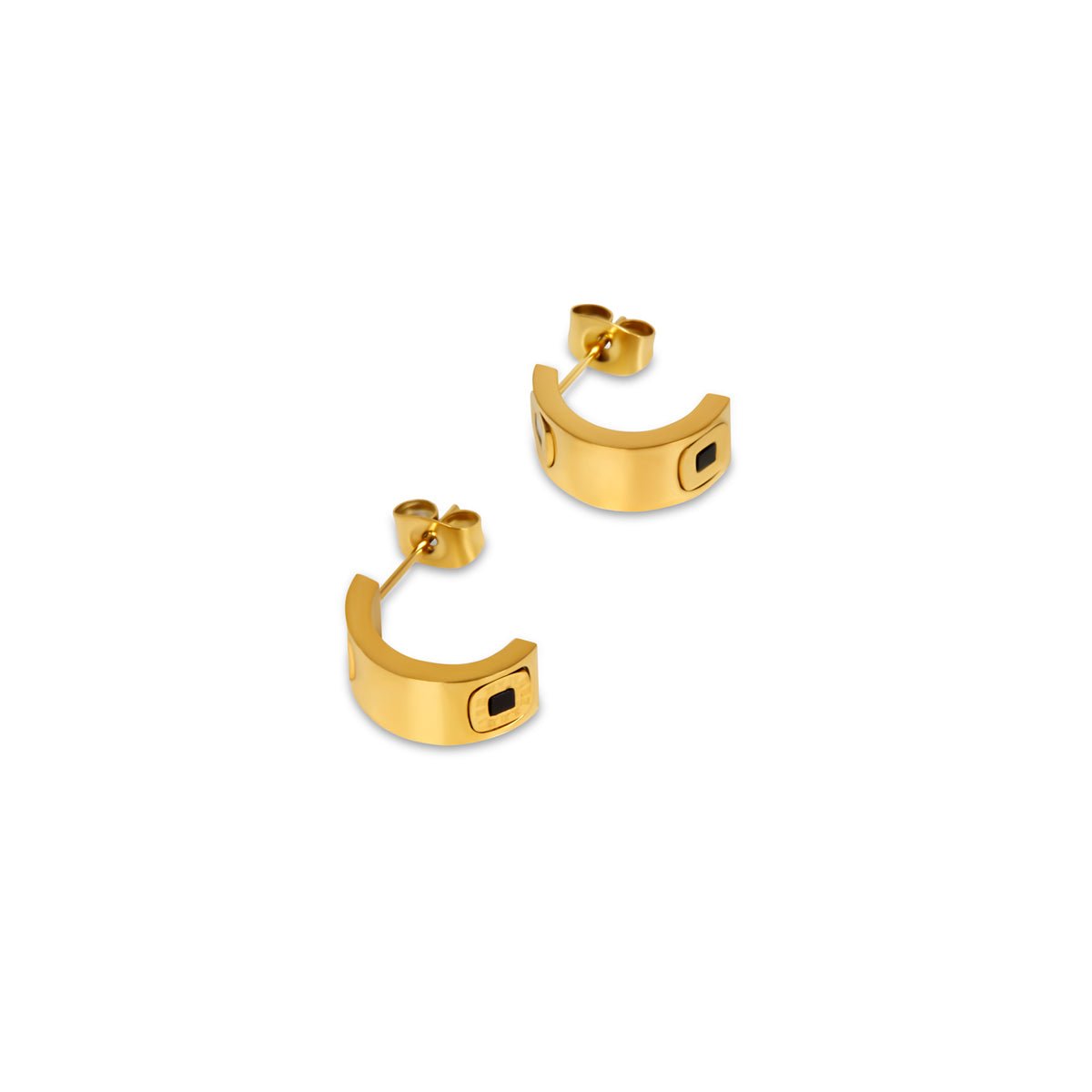 Square Charm Earrings 18K Gold Plated