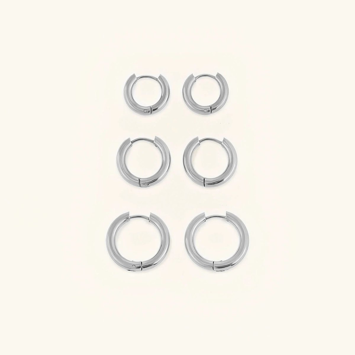Triple Hoop Earrings 18K Gold Plated