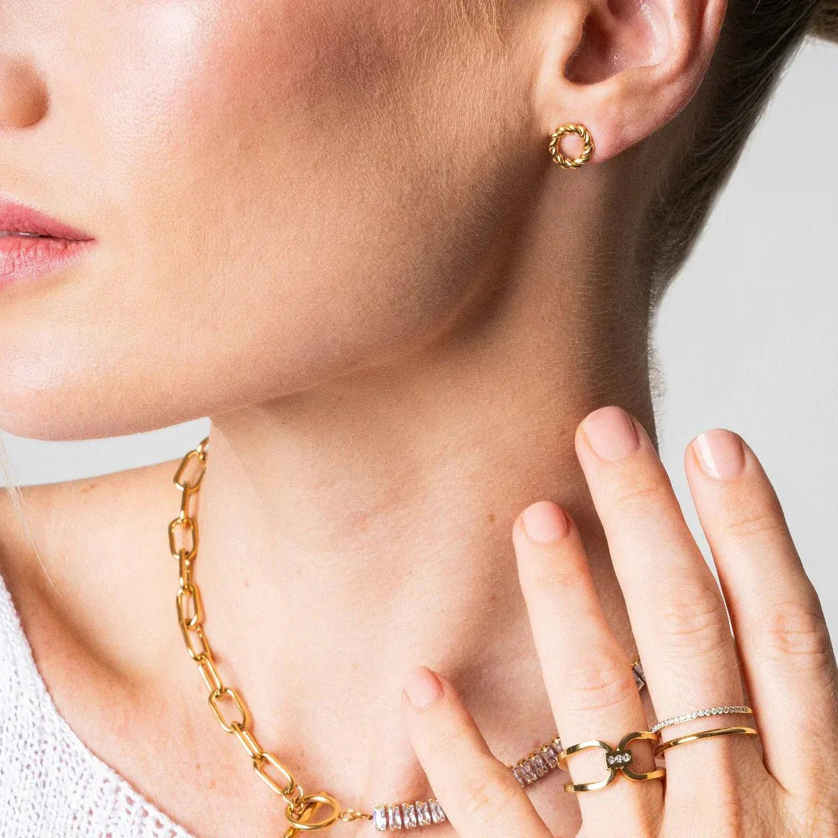 Twist Earrings 18K Gold Plated