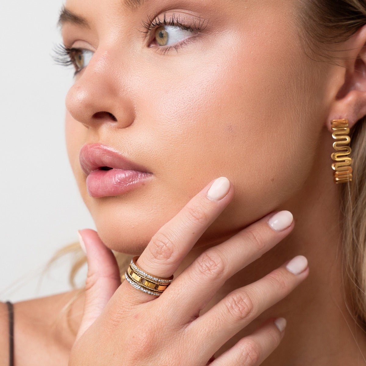 Zig Zag Earrings 18K Gold Plated