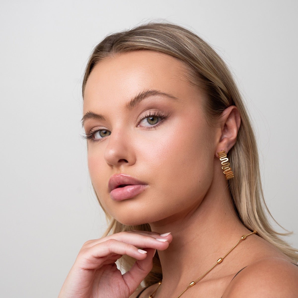 Zig Zag Earrings 18K Gold Plated