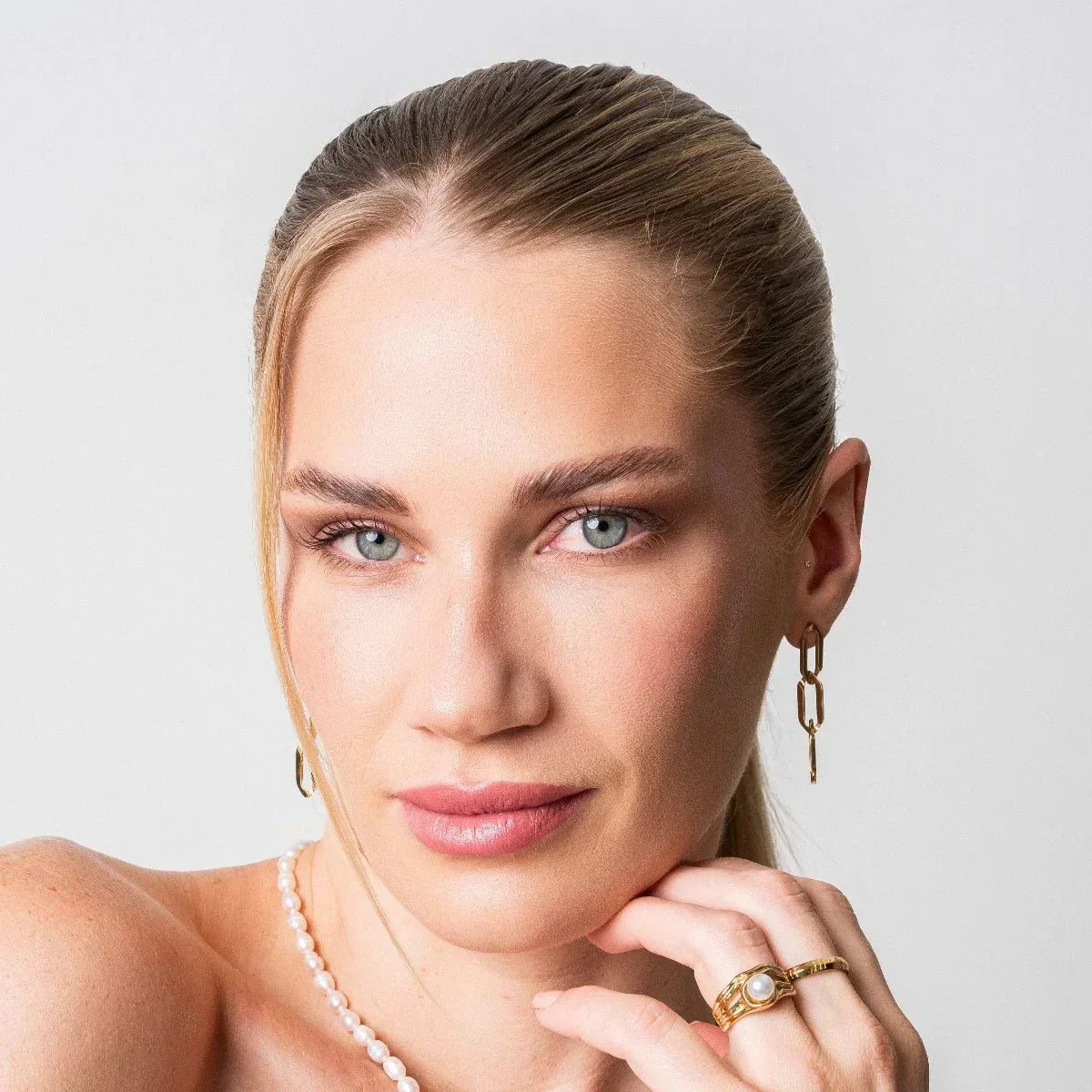 Link Drop Earrings 18K Gold Plated