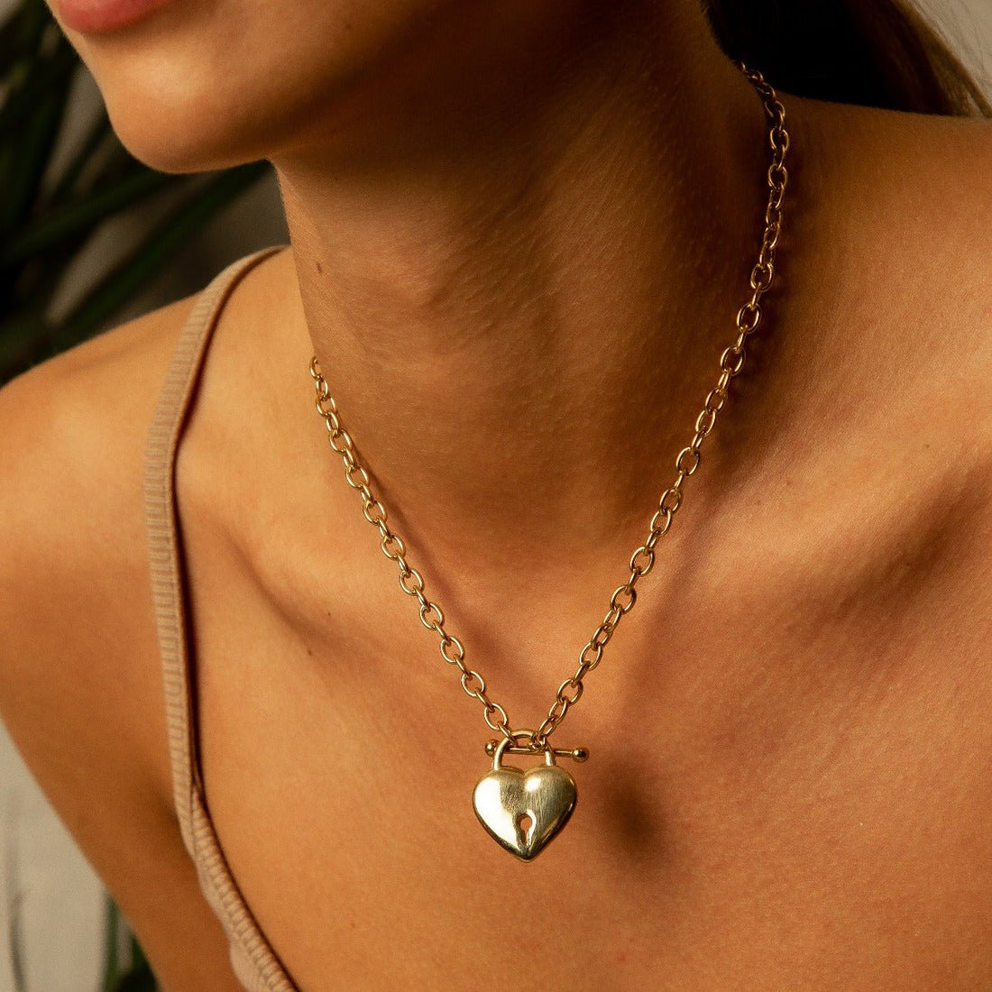 Eternal Love Heart Necklace 18K Gold Plated