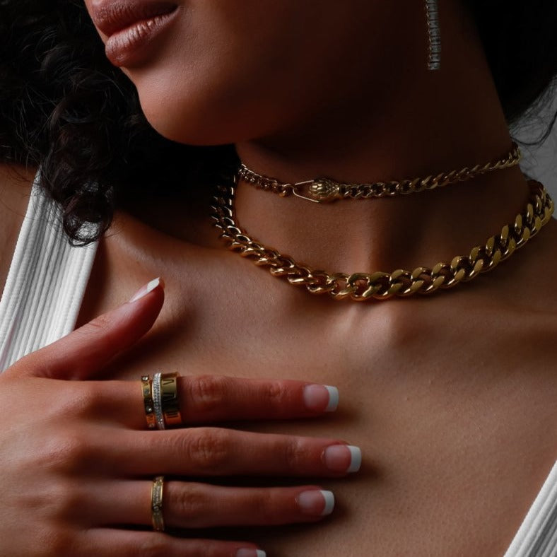 Snake Choker Necklace 18K Gold Plated