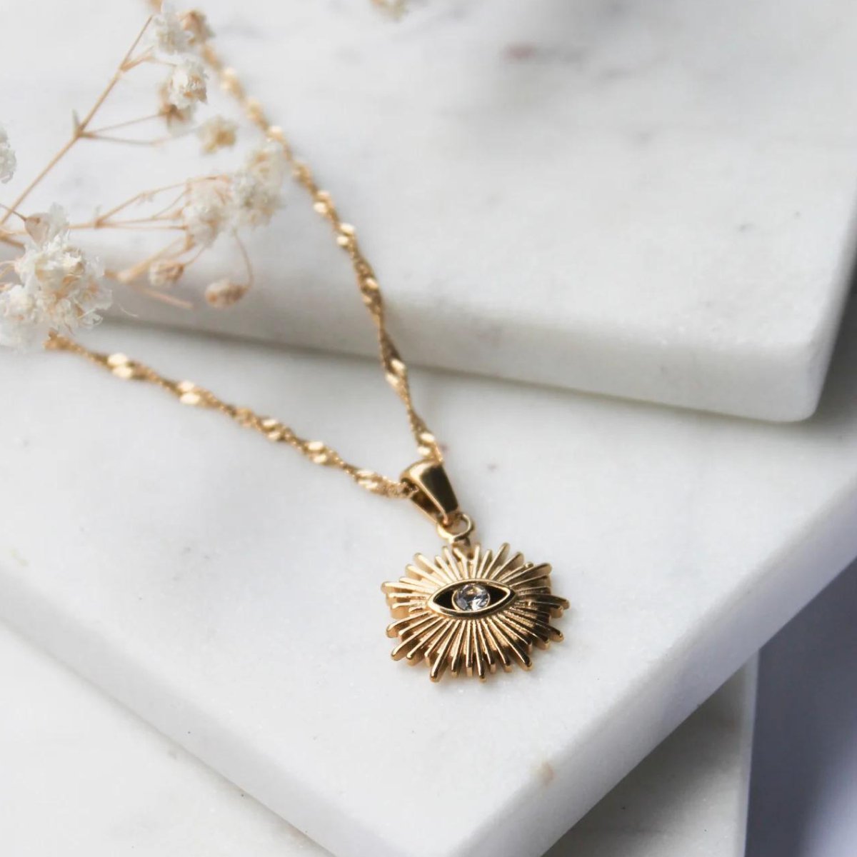 Eye Necklace 18K Gold Plated