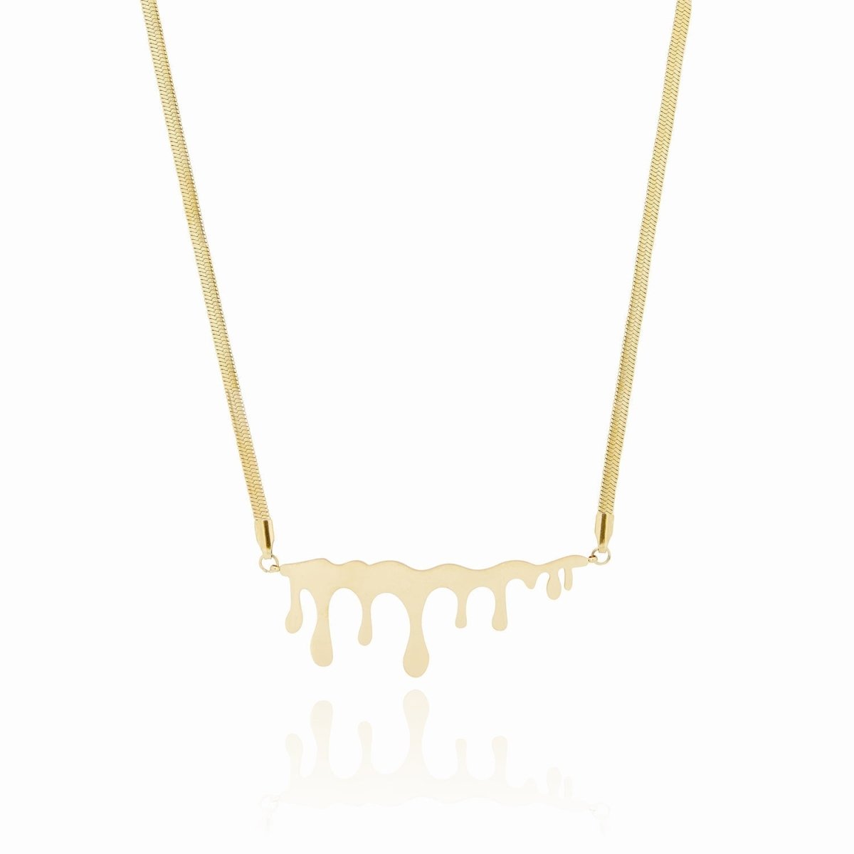 Minimalist Honeycomb Necklace 18K Gold Plated