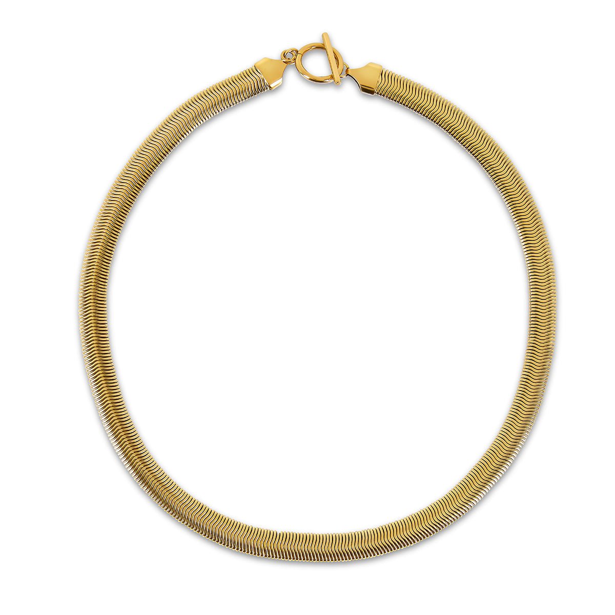 Gaia Mesh Choker Necklace 18K Gold Plated