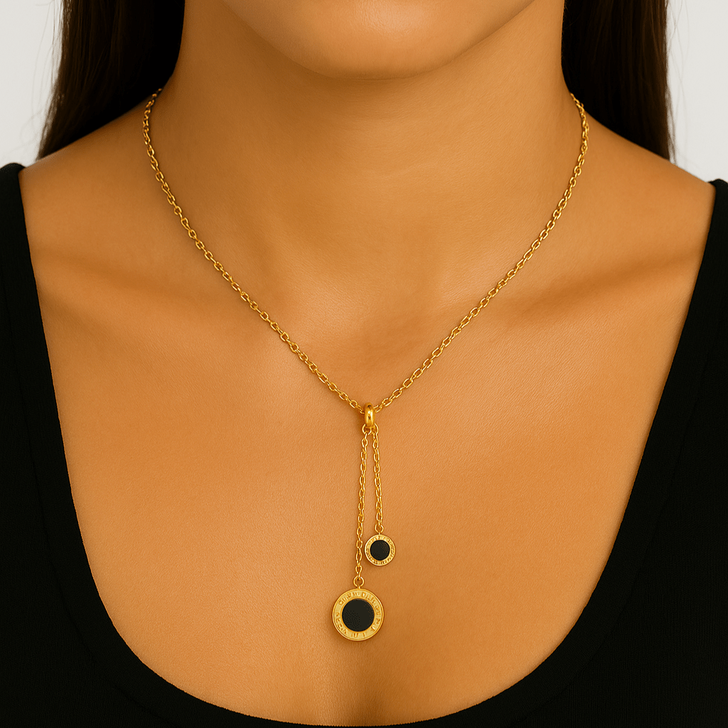Athenas Lariat Necklace 18K Gold Plated