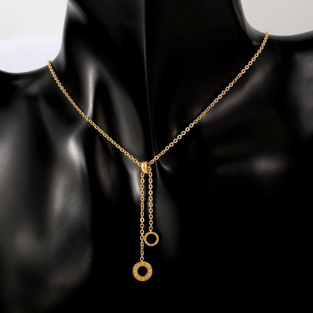 Athenas Lariat Necklace 18K Gold Plated