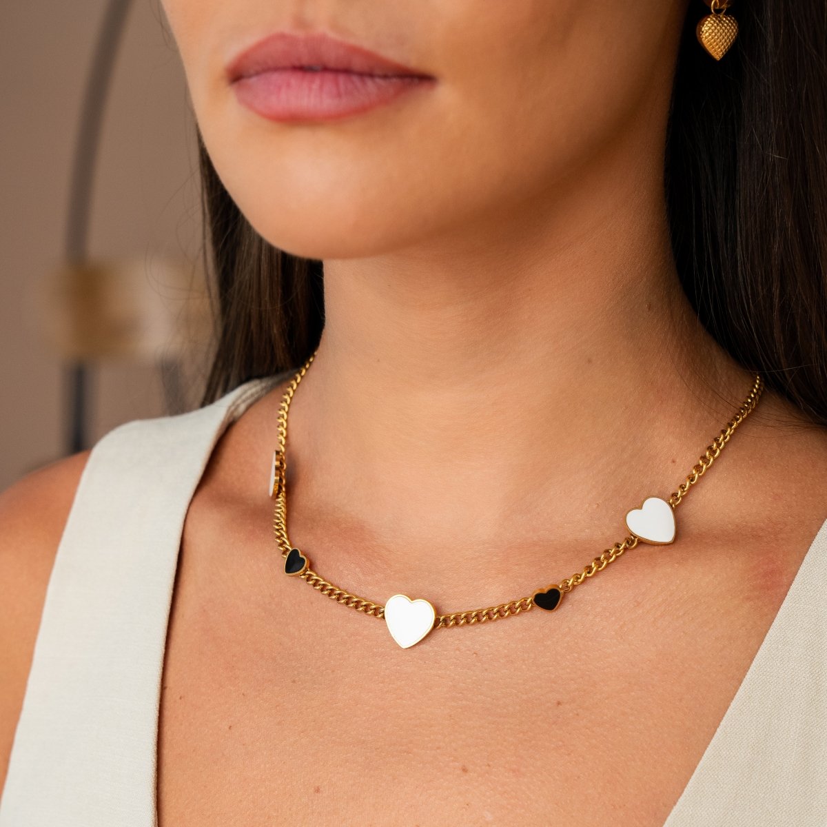 Love Glow Monochrome Necklace 18K Gold Plated