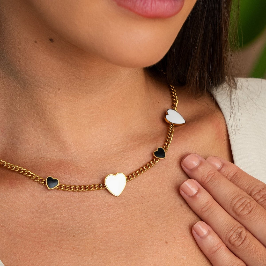 Love Glow Monochrome Necklace 18K Gold Plated