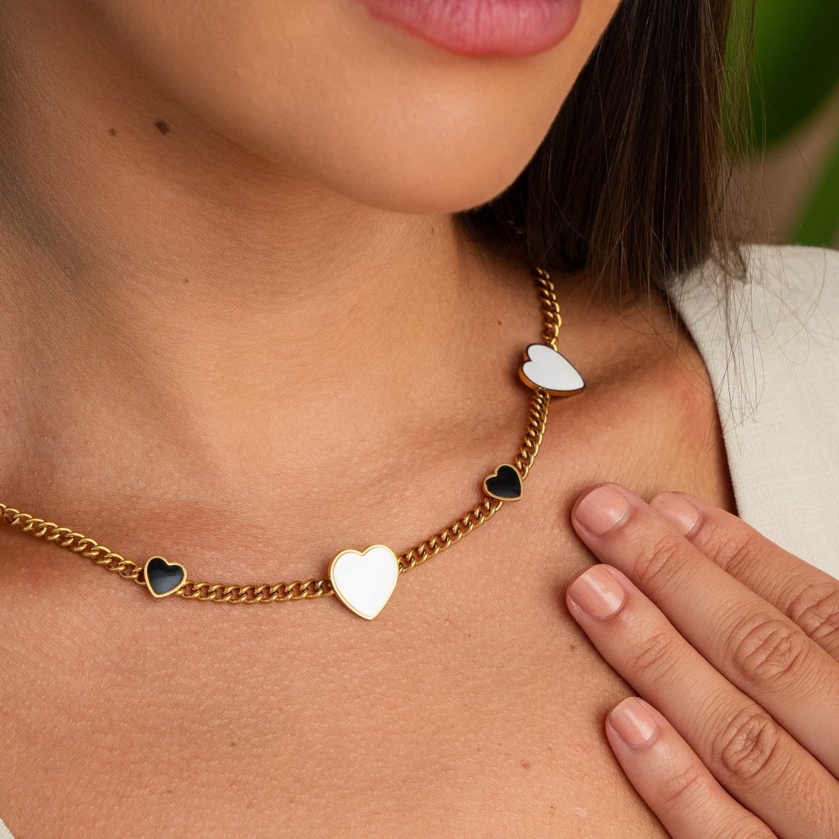 Love Glow Monochrome Necklace 18K Gold Plated