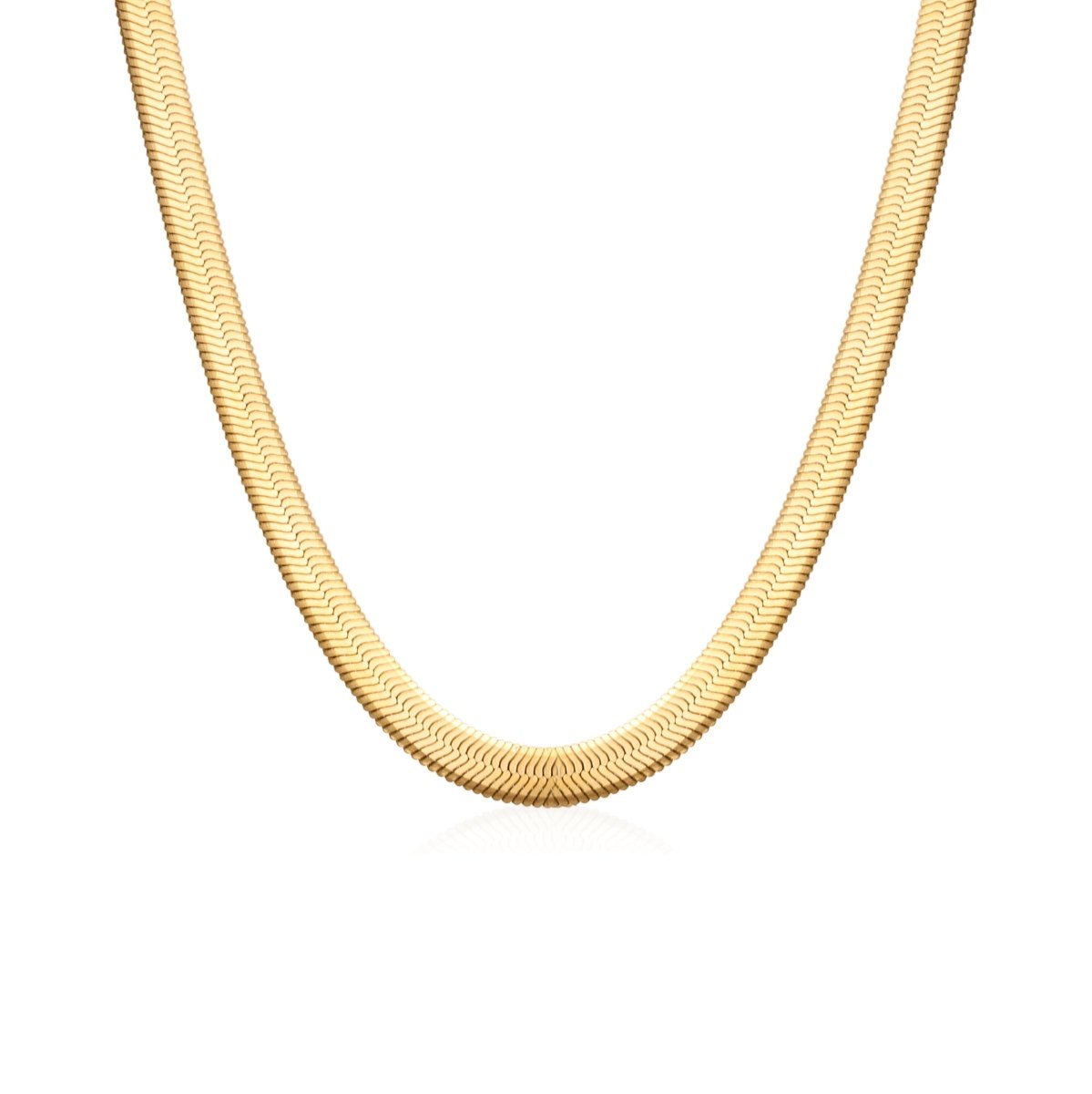 Gold Snake Mesh Necklace 18K Gold Plated