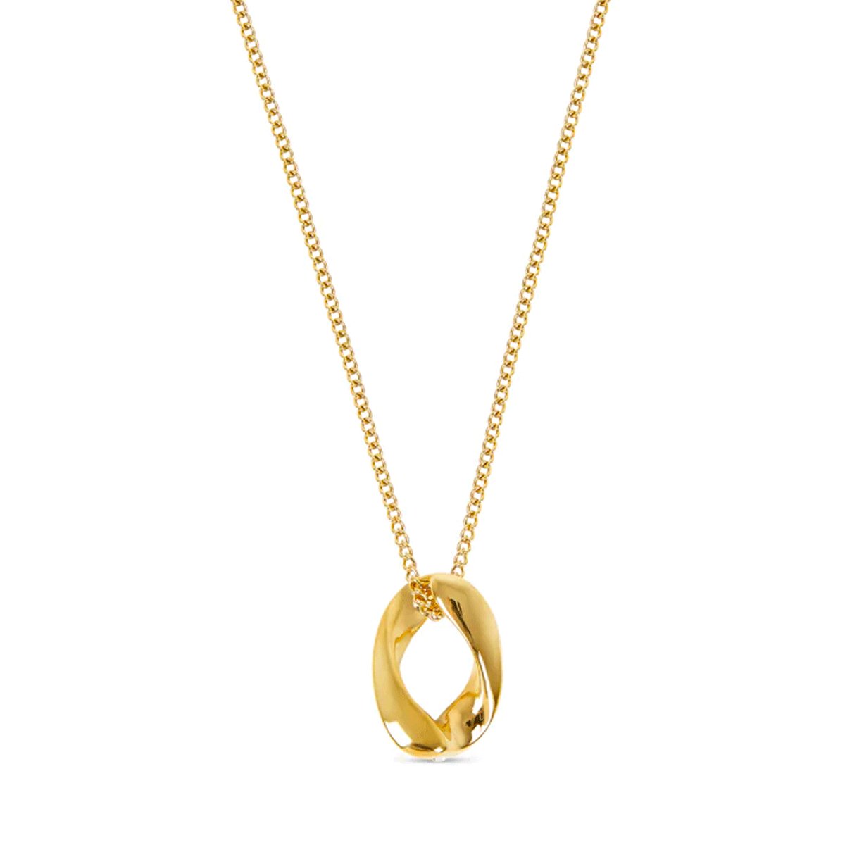 Link Pendant Necklace 18K Gold Plated