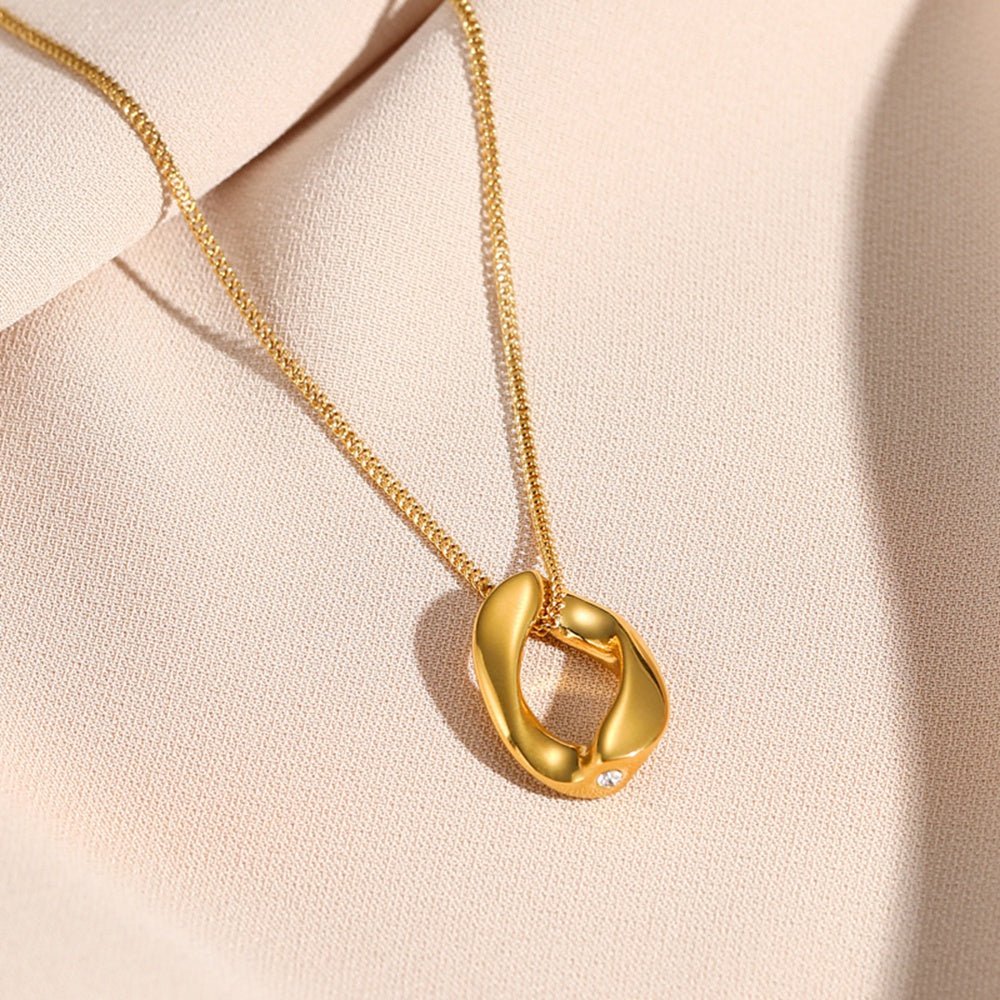 Link Pendant Necklace 18K Gold Plated