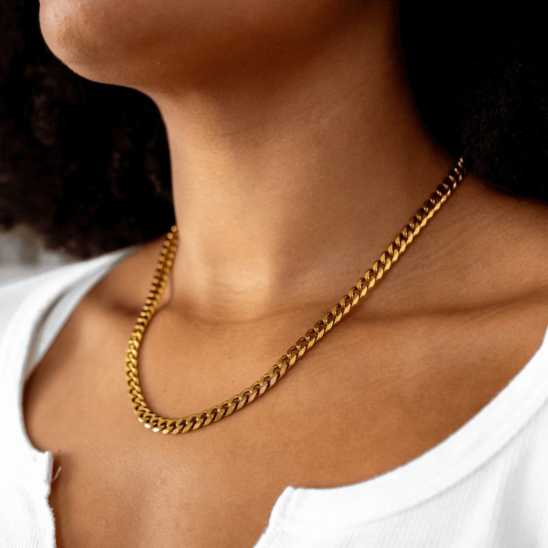 Selenza Cuban Chain Necklace 18K Gold Plated