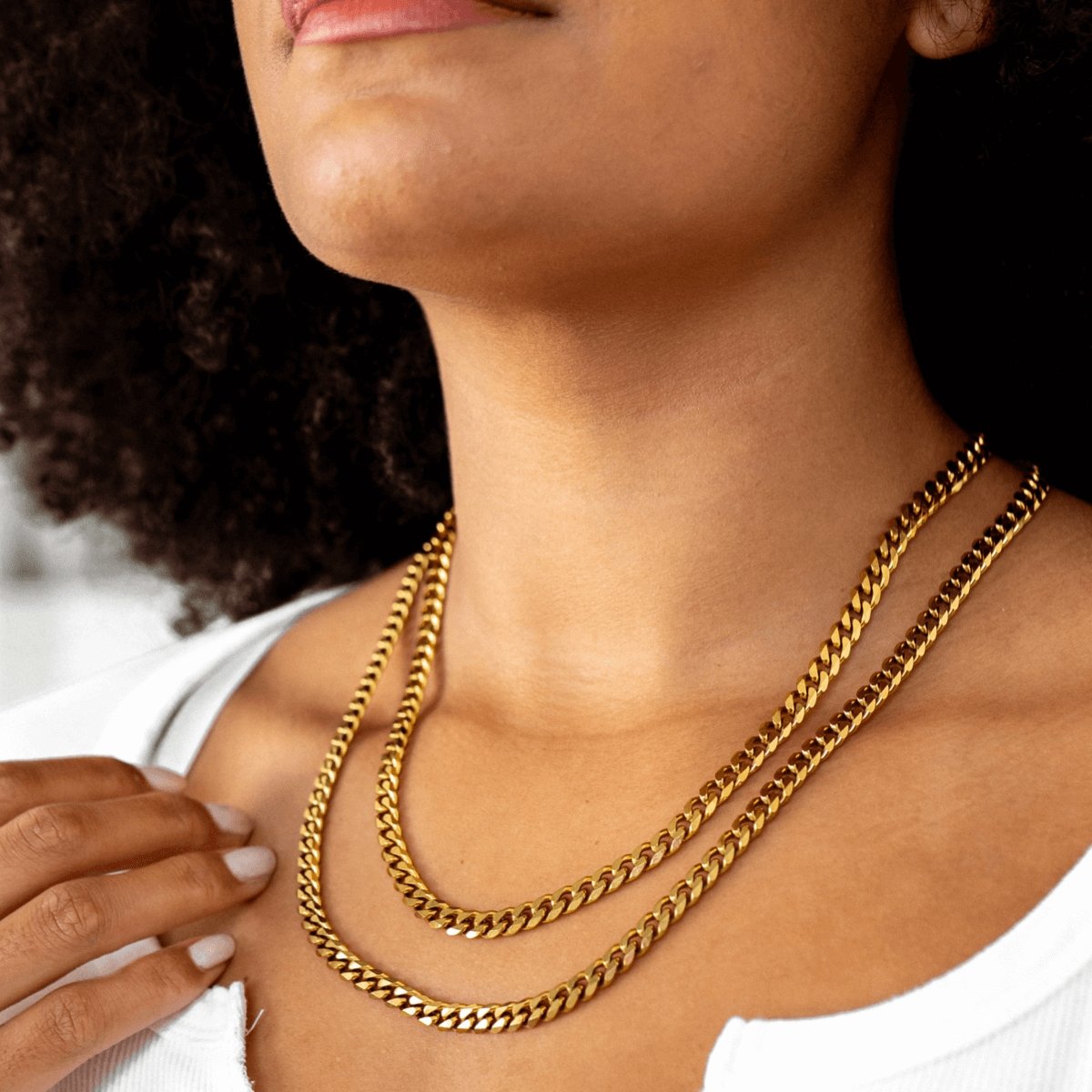 Selenza Cuban Chain Necklace 18K Gold Plated