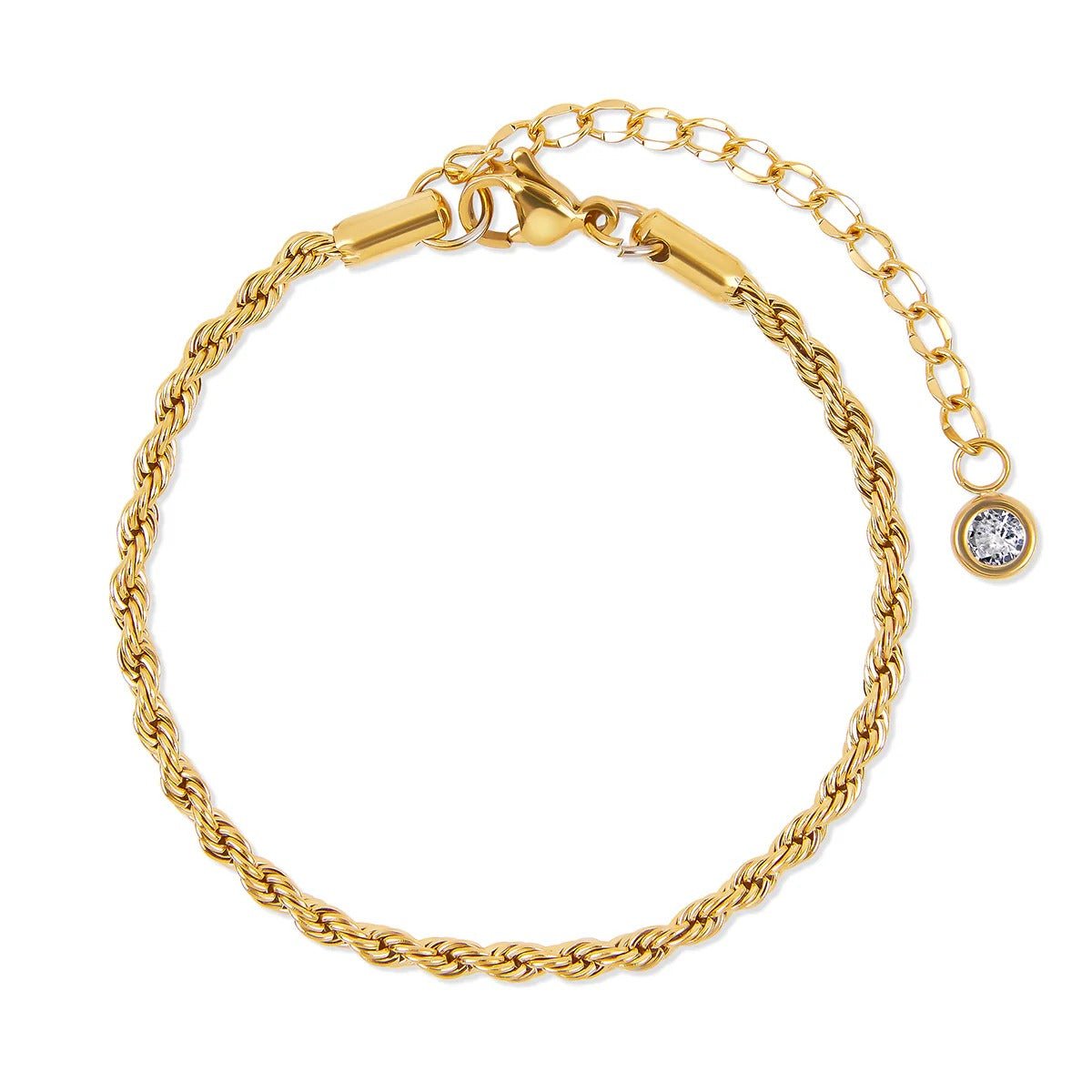 Glamour Zirconia Bracelet Set 18K Gold Plated