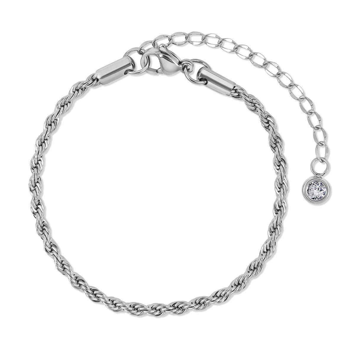 Glamour Zirconia Bracelet Set – Silver